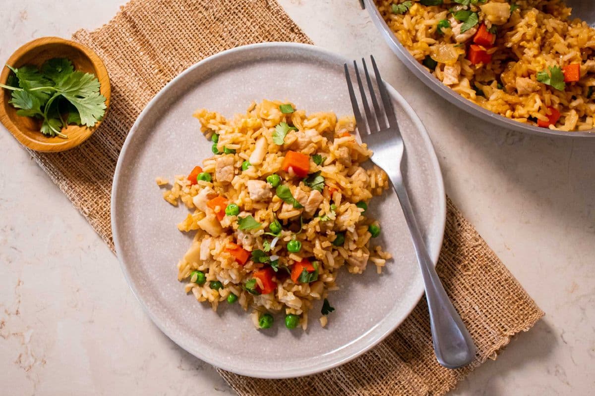 BBQ Pork Fried Rice 叉烧炒饭