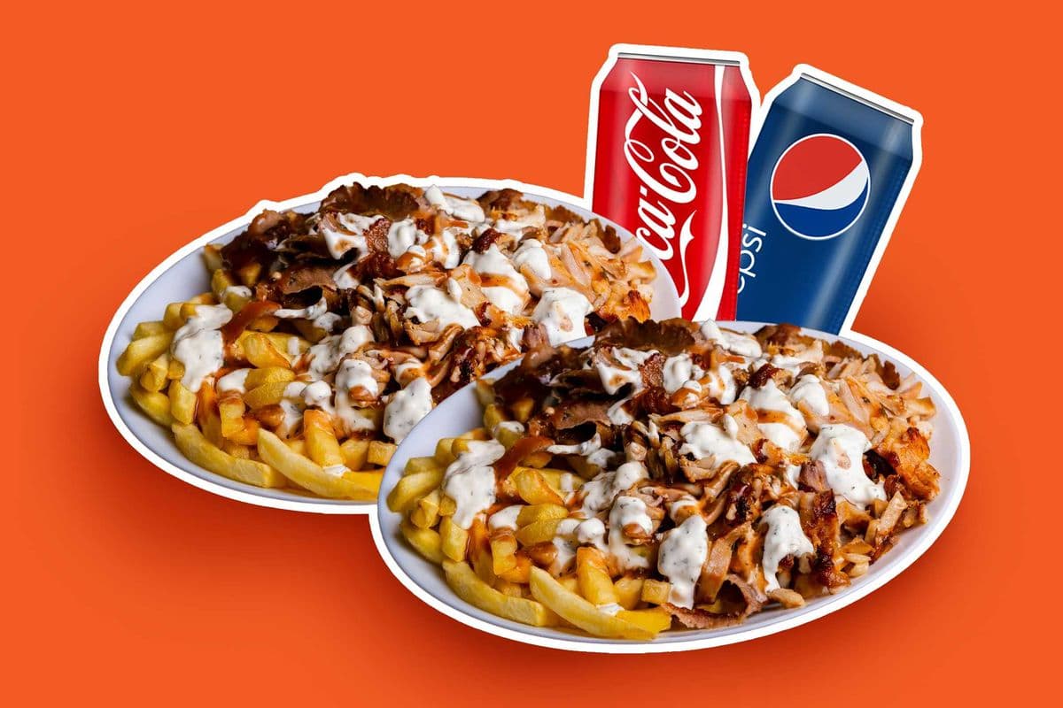 Two Medium Plates & Two Drinks combo