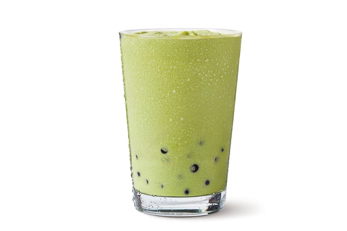 Frozen Matcha Raspberry Boba