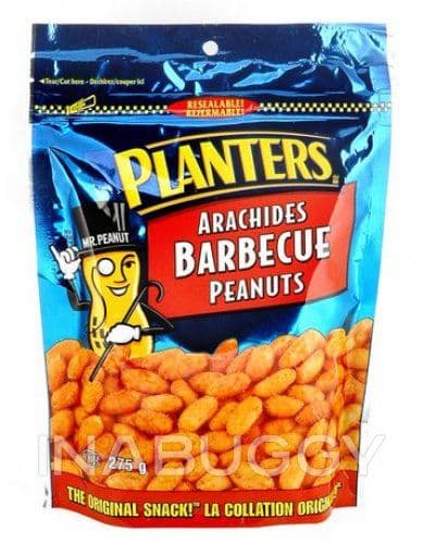 Planters BBQ Arachides Assaisonnees 225g/ Planters Barbecue Seasoned Peanuts 225g