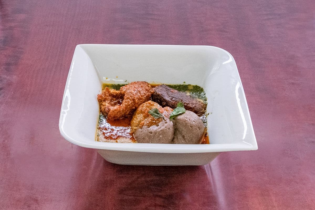Gbegiri and Ewedu with Swallow