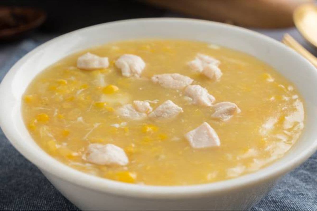 Cream of Corn and Chicken Thick Soup