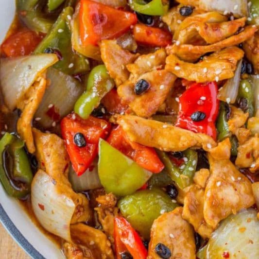 F5. Chicken with Black Bean Sauce