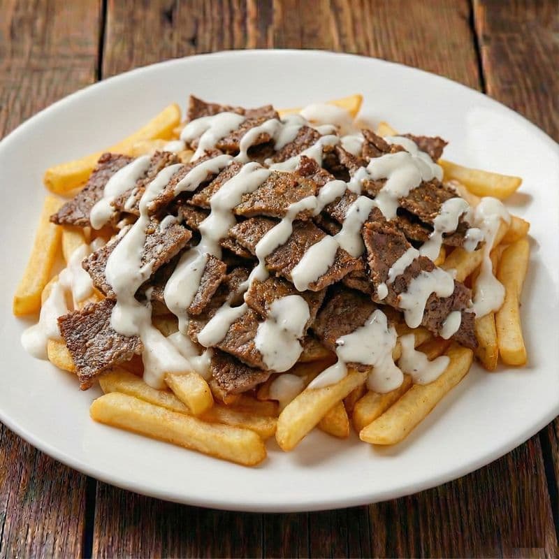 Special Turkish Beef Doner and Fries Plate