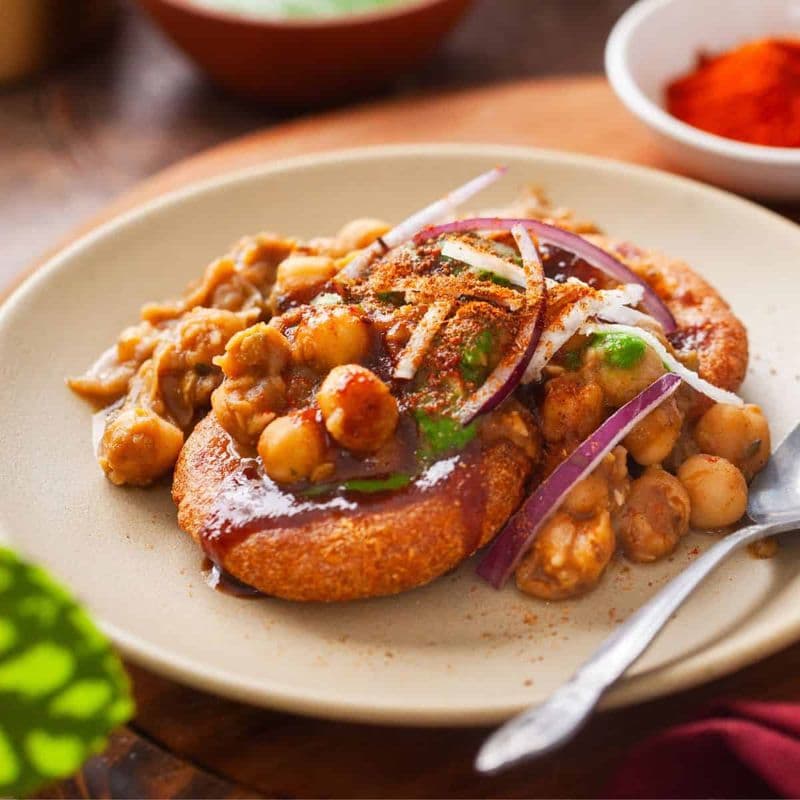 Aloo Tikki With Choley