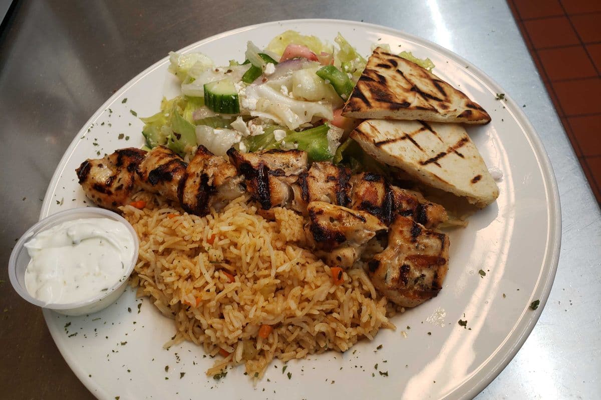 Chicken Souvlaki Dinner