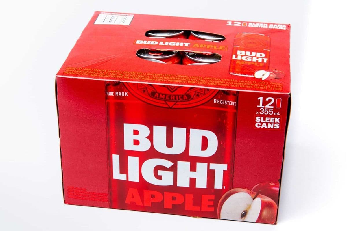BUD LIGHT APPLE BEER 12 CANS (12 x 355ML)