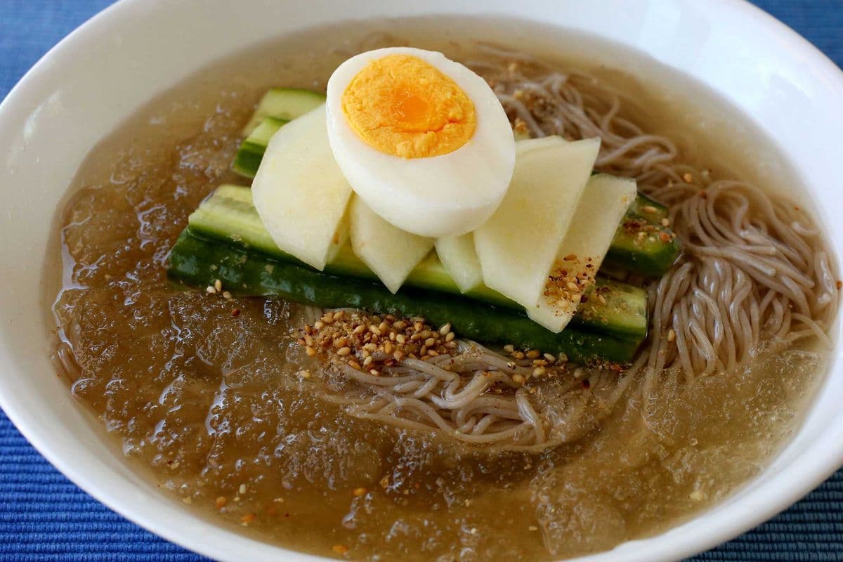 28. Soupe coréenne aux nouilles froides (vegetarien) / Korean Cold Noodles Soup
