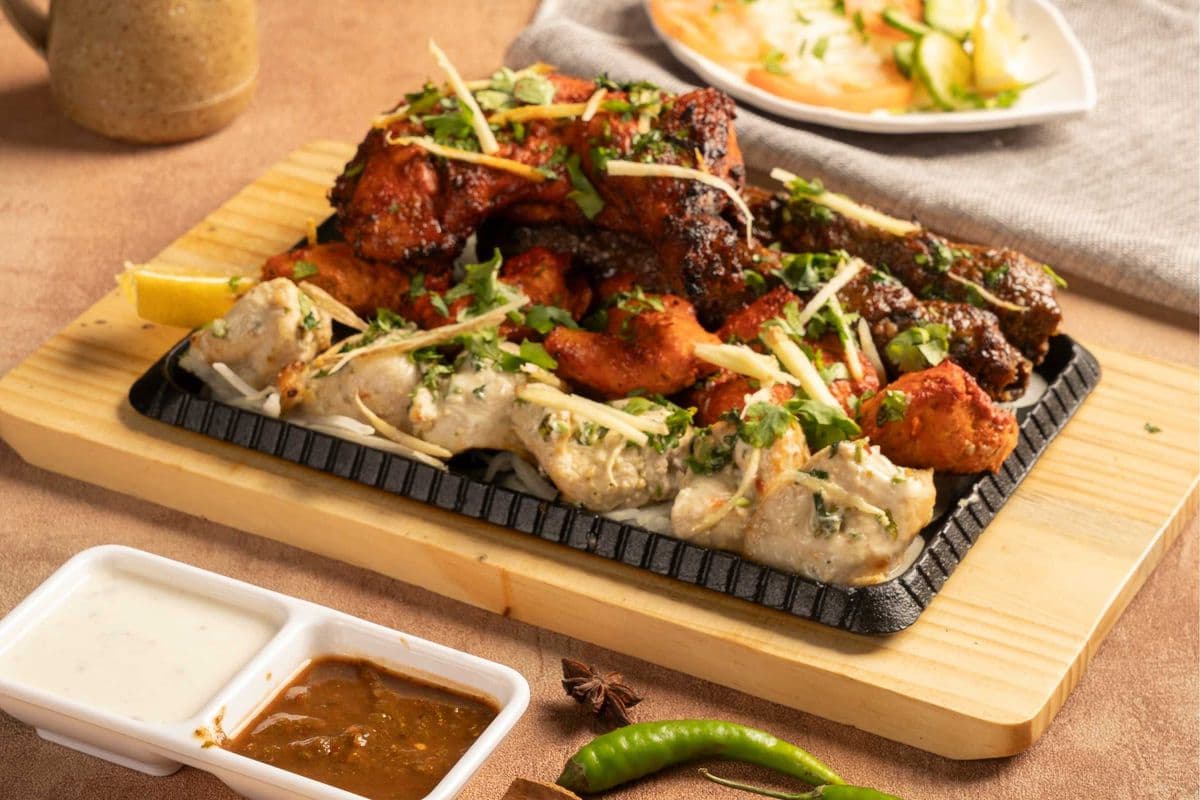 Mix BBQ Platter with Beef Seekh Kabab