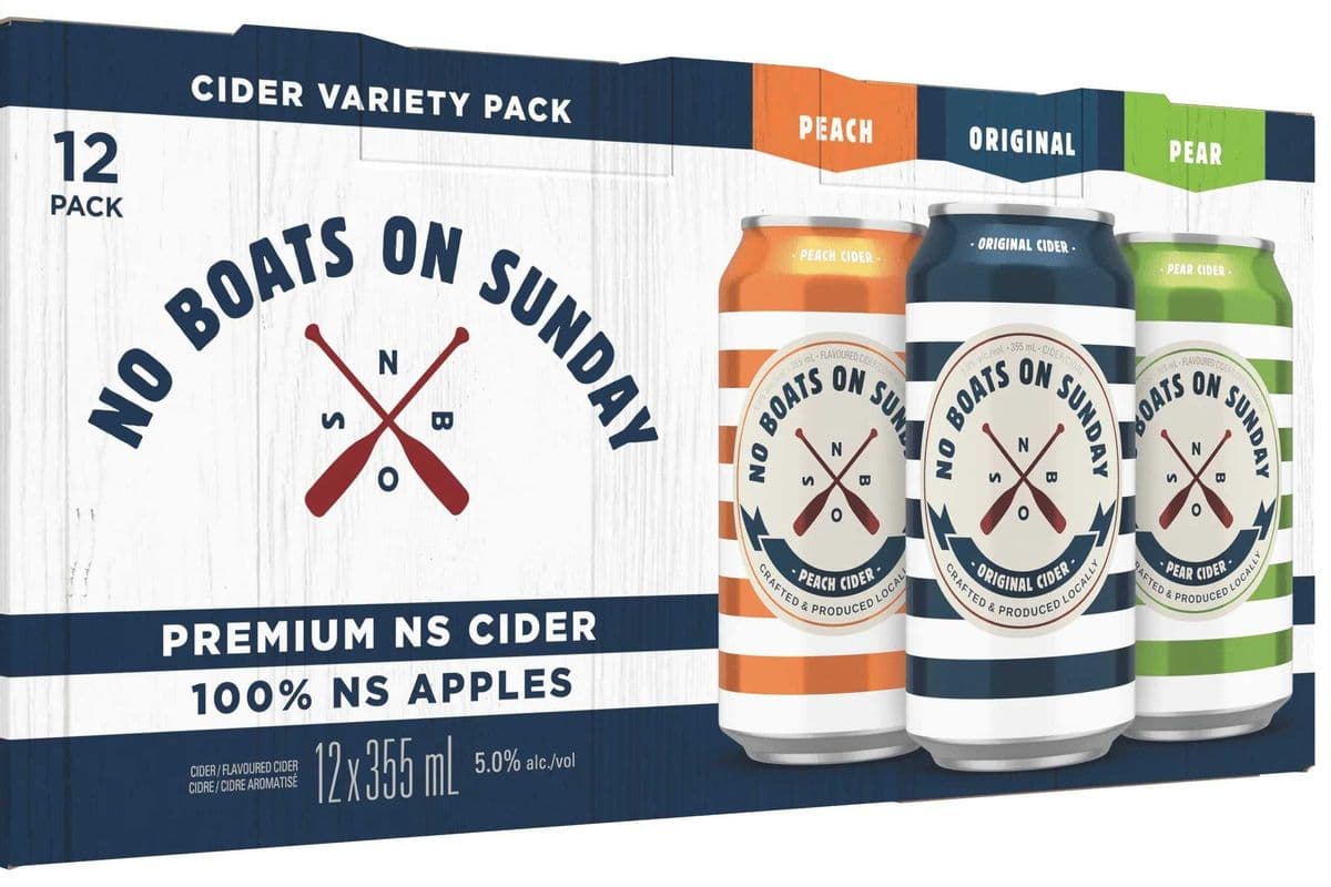 NO BOATS ON SUNDAY CIDER VARIETY (12 PACK) (12 x 355ML CAN)