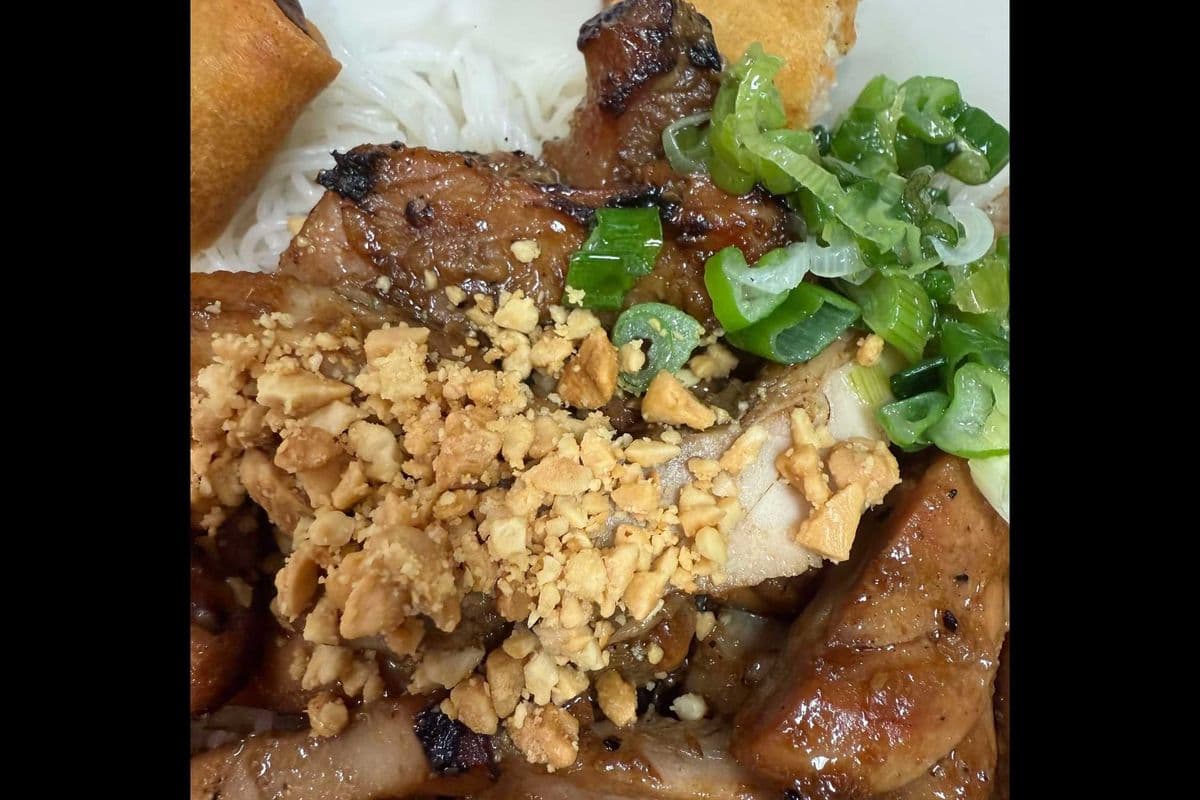 26. Grilled Chicken and Spring Roll on Vermicelli
