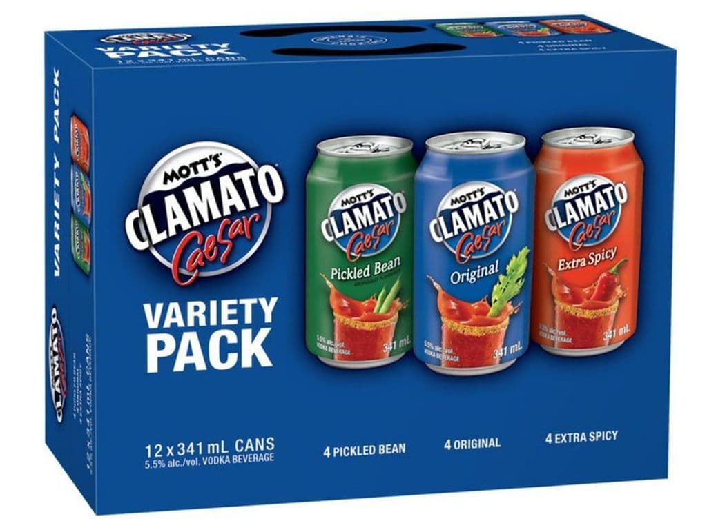MOTTS CLAMATO Caesar Vareity Pack, 12 x 355ml