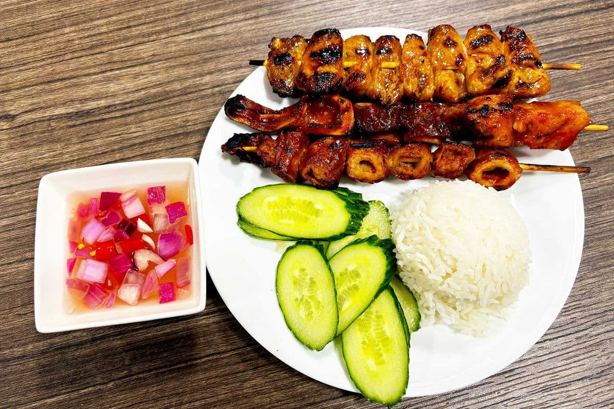 Filipino street grill meal