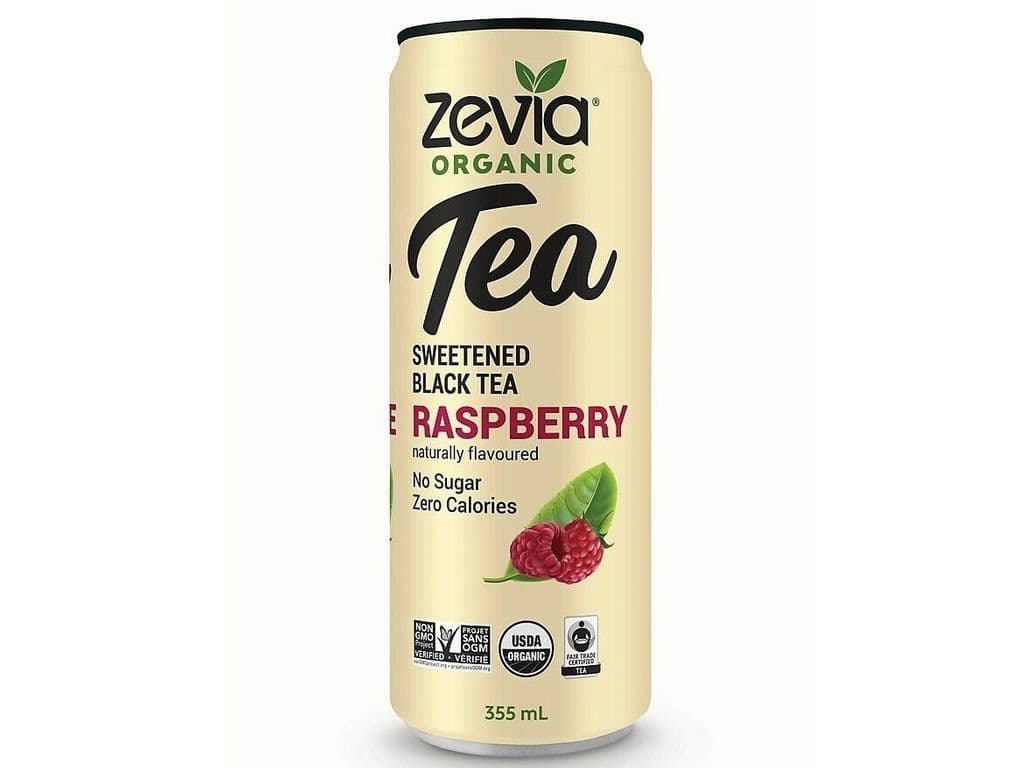 ZEVIA SWEETENED BLACK TEA RASPBERRY 355ML