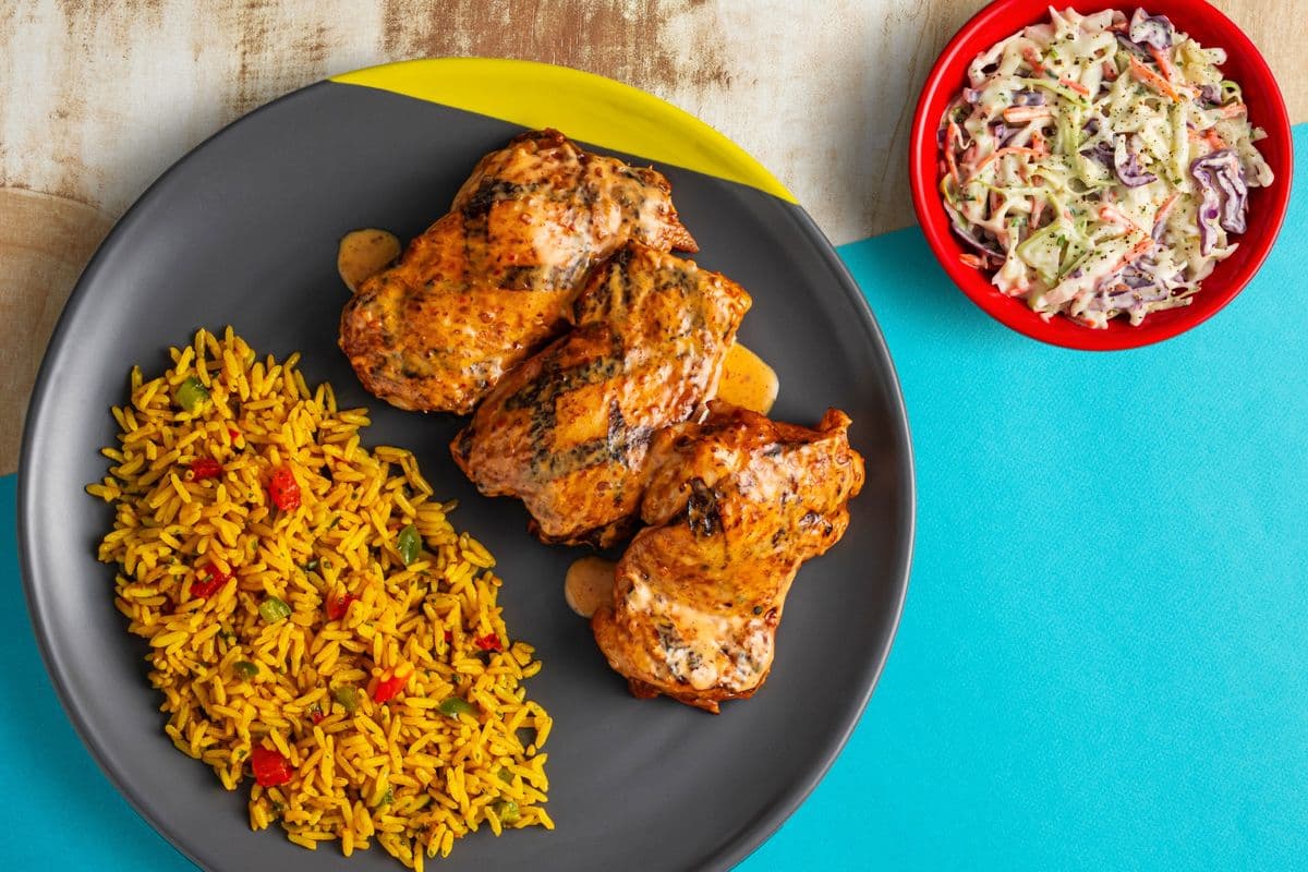 Three Boneless Thighs with Two Regular Sides