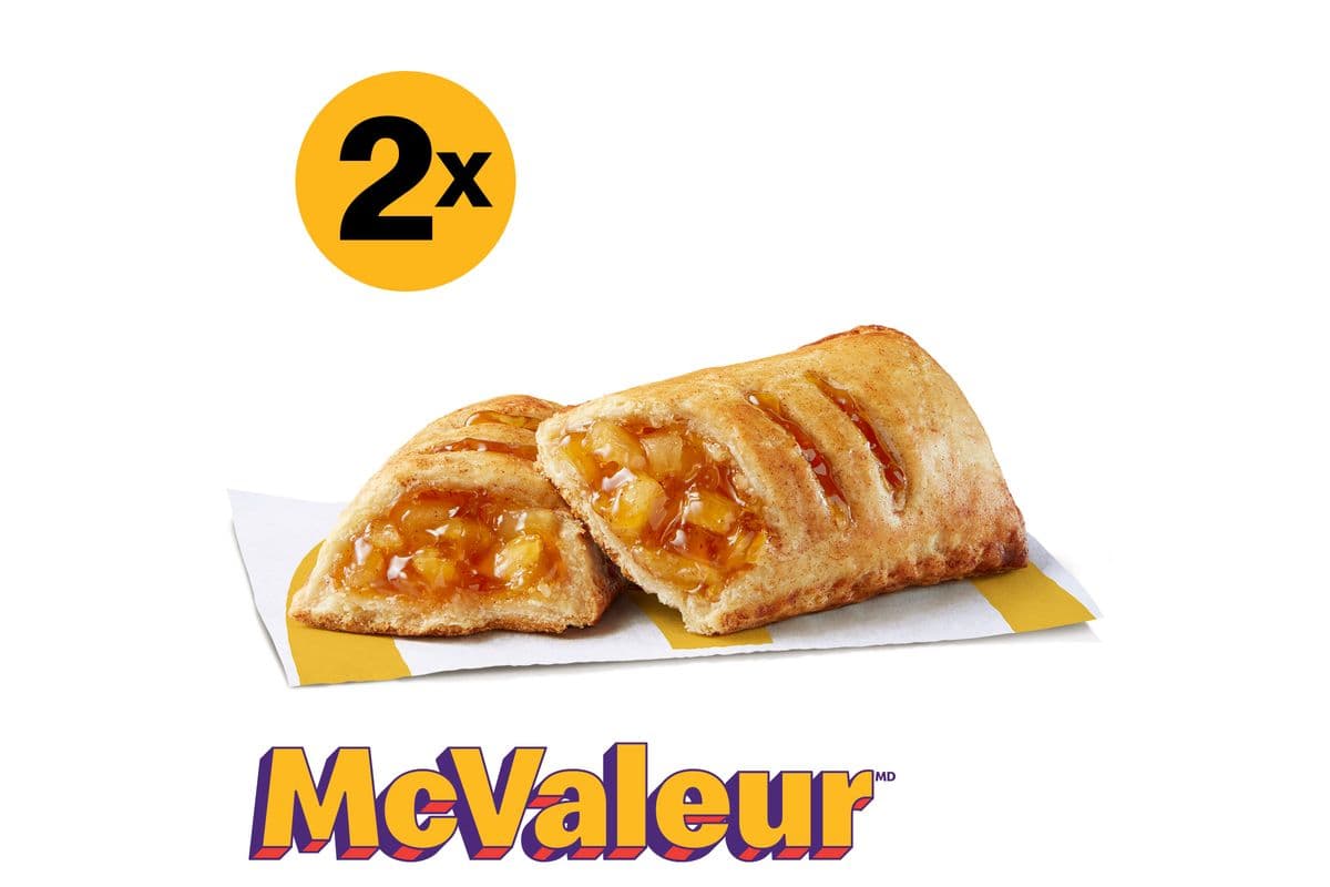 2 chaussons aux pommes cuits au four [540.0 Cal]