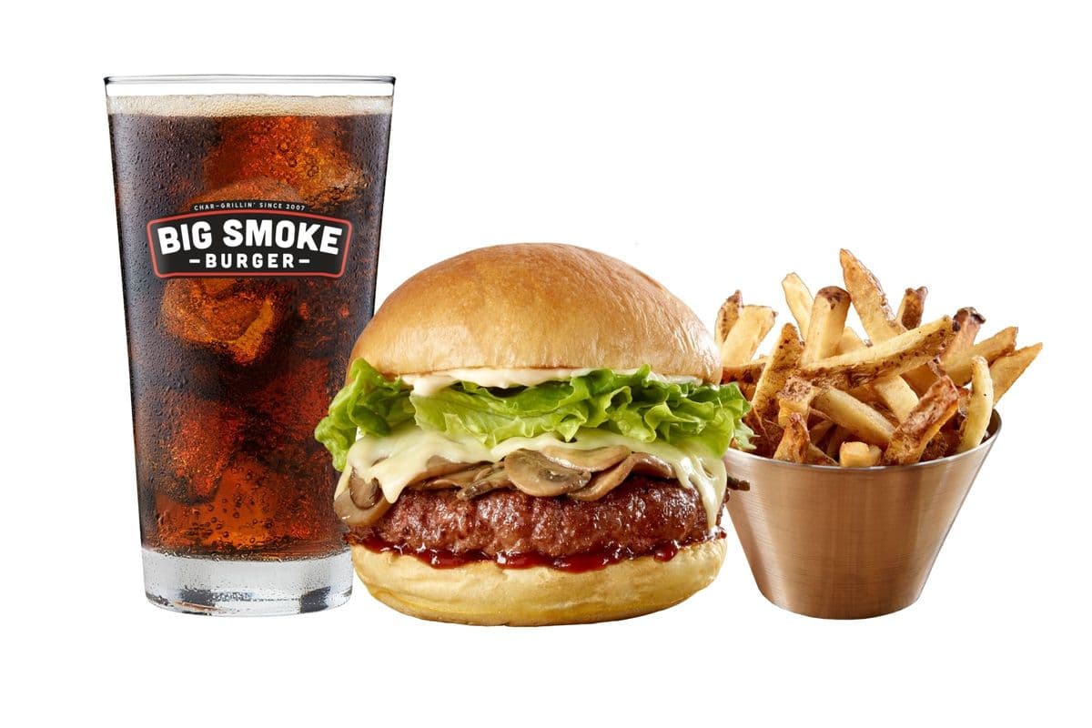 Swiss and Shroom Melt Burger Combo