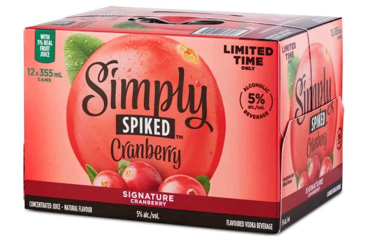 SIMPLY SPIKED CRANBERRY (12 PACK) (12 x 355ML CAN )