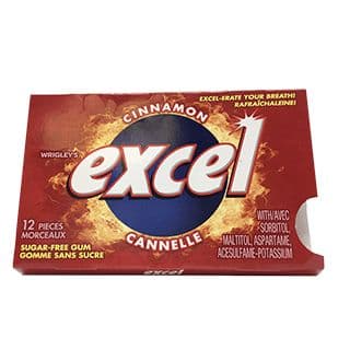 Excel Cinnamon Cannelle Sugar-Free Chewing Gum (12 pcs)