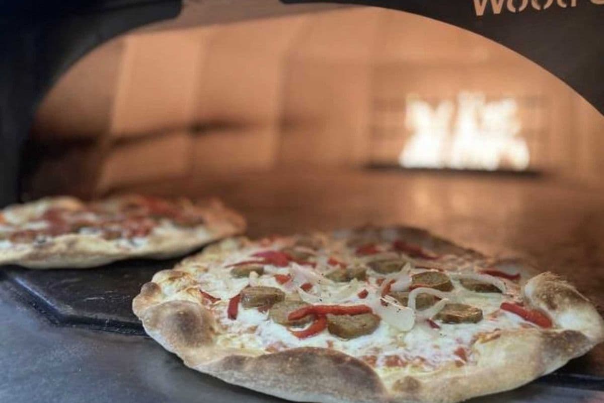 Two Wood Fire Pizza's with two canned beverages for $45