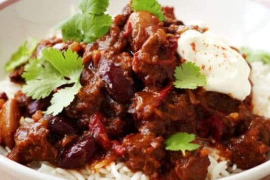 Agneau Tikka avec riz aux légumes