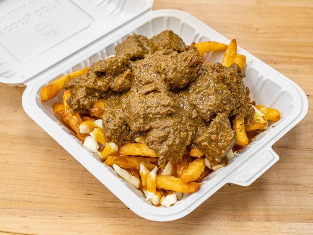Curry Goat Poutine 