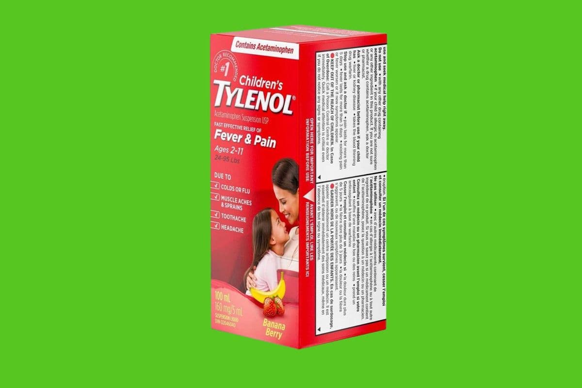 CHILDREN'S TYLENOL FEVER & PAIN BANANA BERRY (100ML)