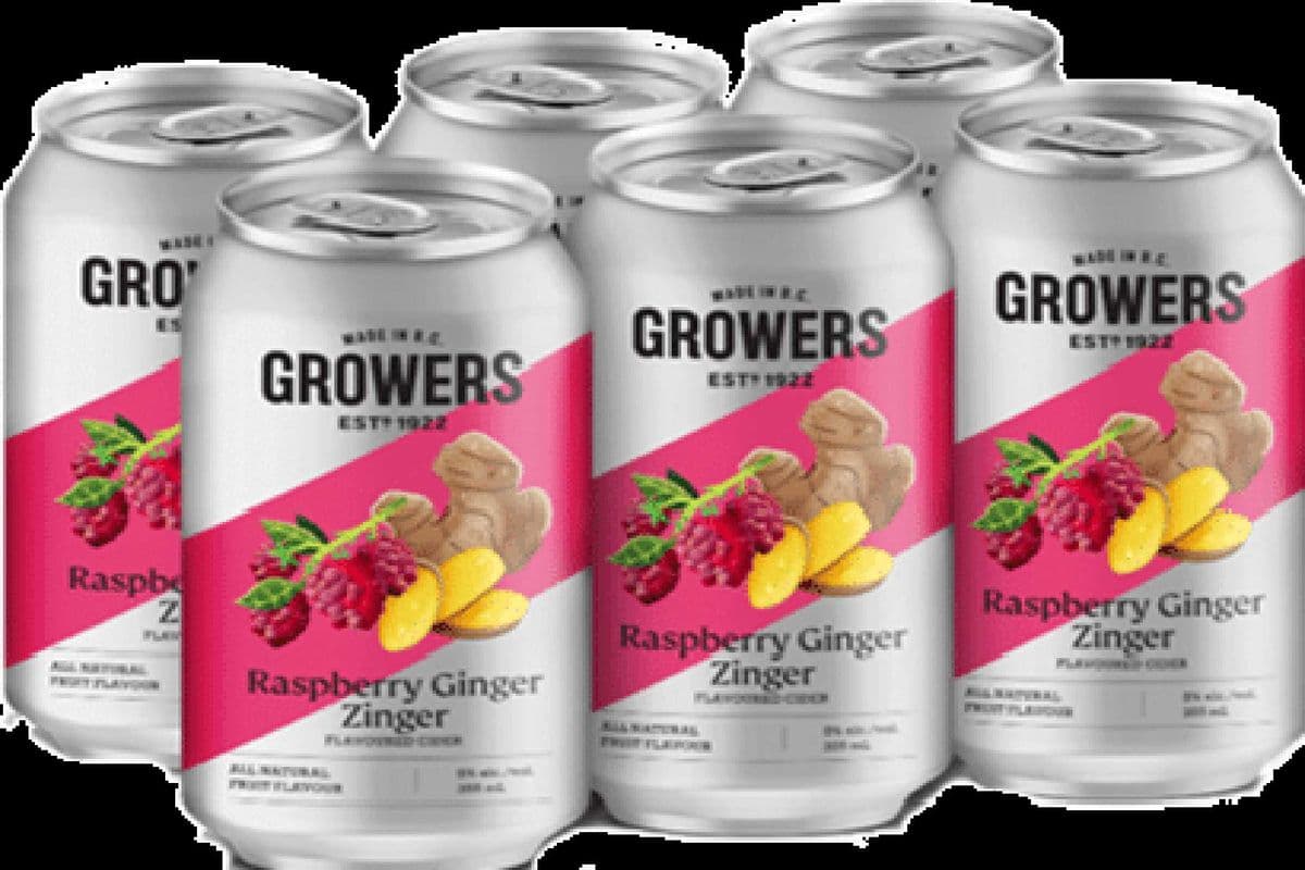 Growers Raspberry Ginger 6c (6 x 355ml)