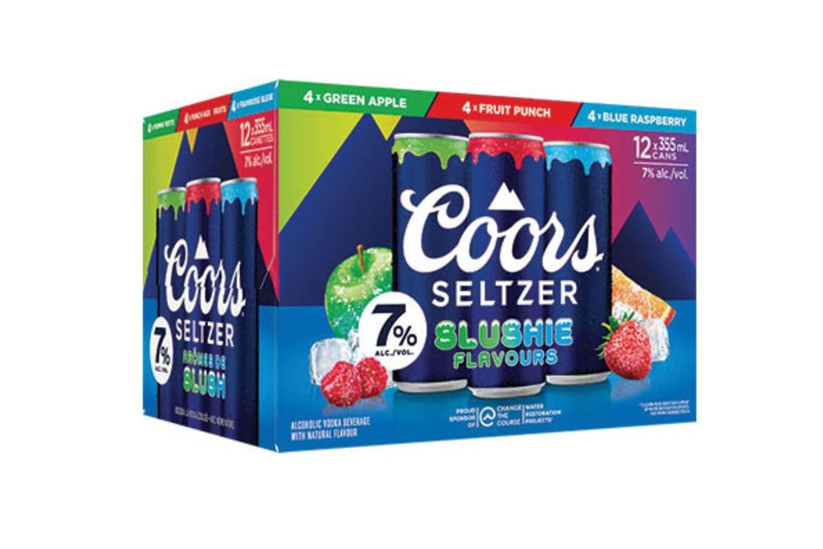 Coors Seltzer Slushie 7% Variety Pack (12 x 355ml)
