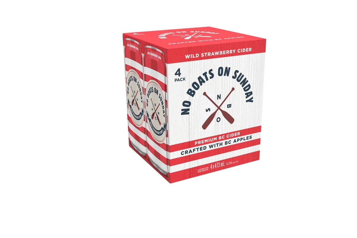 NO BOATS ON SUNDAY STRAWBERRY CIDER (4 x 355ml)