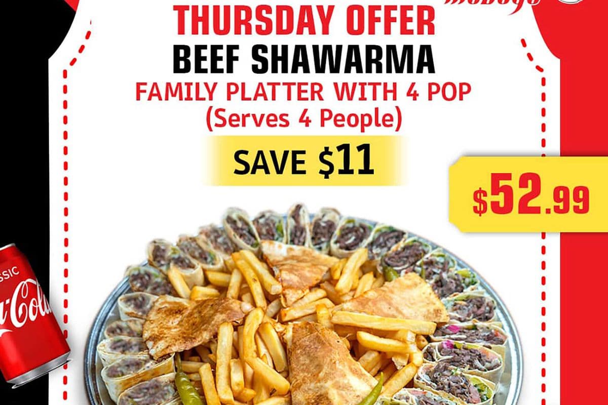 Thursday Beef Shawarma Offer