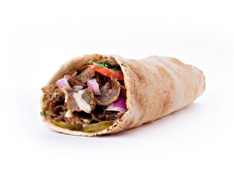 Mixed Beef and Chicken Shawarma sandwich