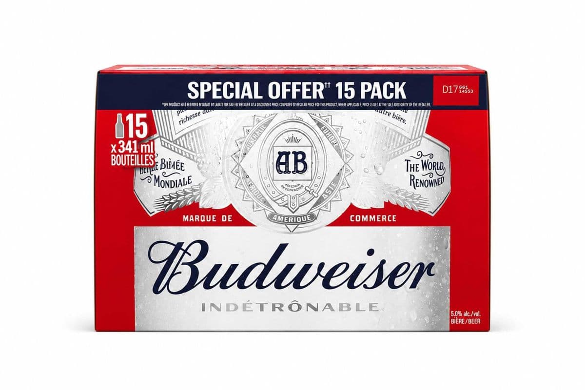 Budweiser (15 x 341ml Bottles)