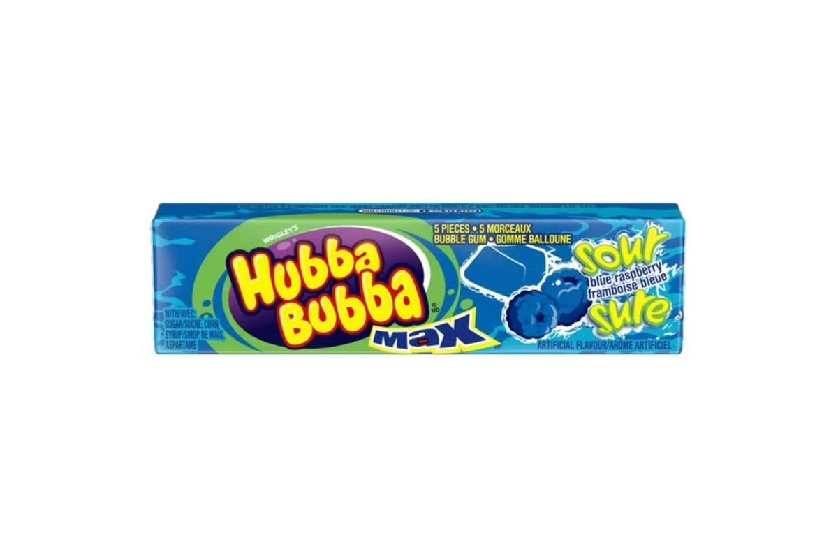 Hubba Bubba Max Sour Blue Raspberry (5 ct)