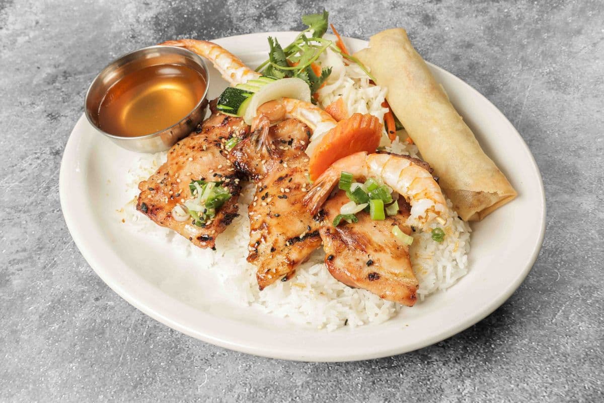 Combo B - Chicken & Shrimp with Rice
