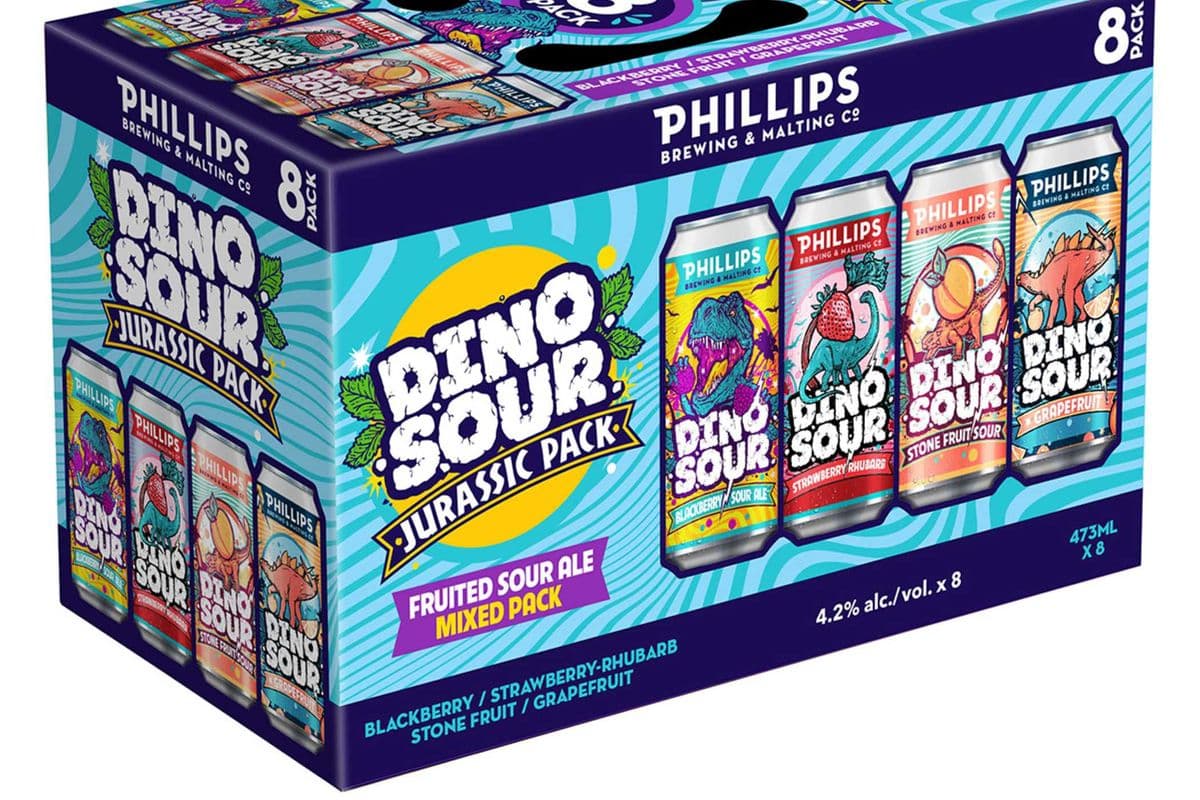 Phillips Jurassic Park Dino Sour Mix Pack (1 x 8 cans X 473ml)