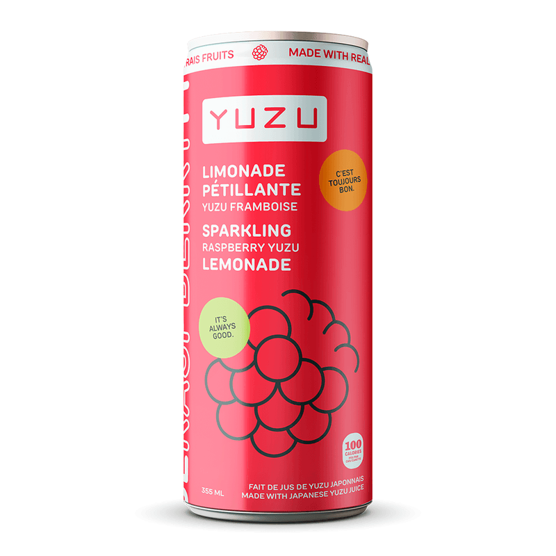 LIMONADE PÉTILLANTE YUZU ET FRAMBOISE 355 ml / YUZU & RASPBERRY SPARKLING LEMONADE 355 ML
