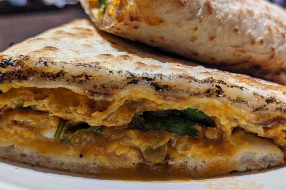 Saucy Egg Roti