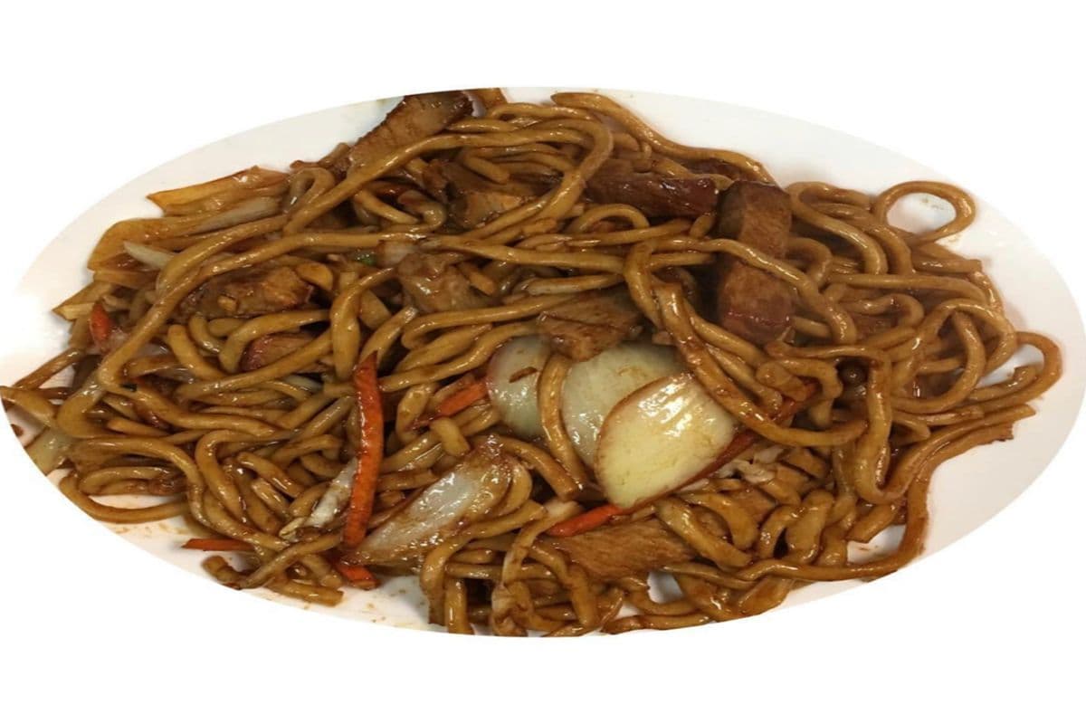 91P. Shanghai Thick Noodles with BBQ Pork