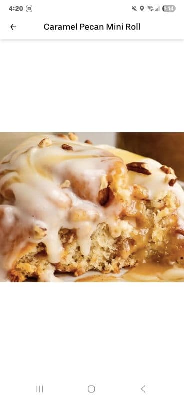 Caramel Pecan Mini Cinnamon Roll