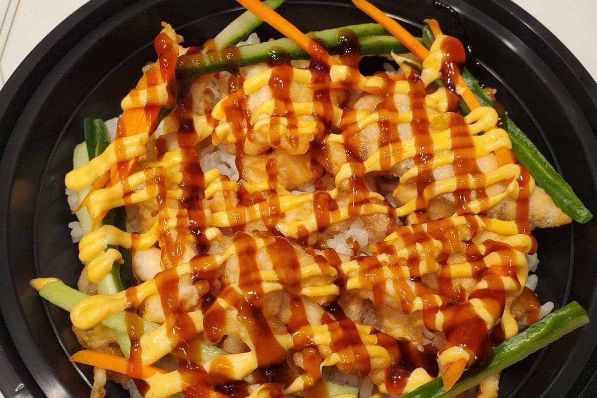 Tempura Salmon Rice Bowl