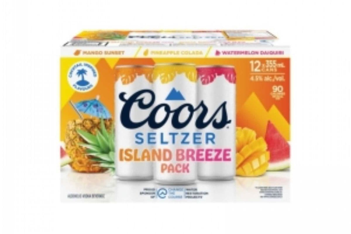 COORS SELTZER ISLAND BREEZE MIXER (12 PACK) (12 x 355ML CAN)