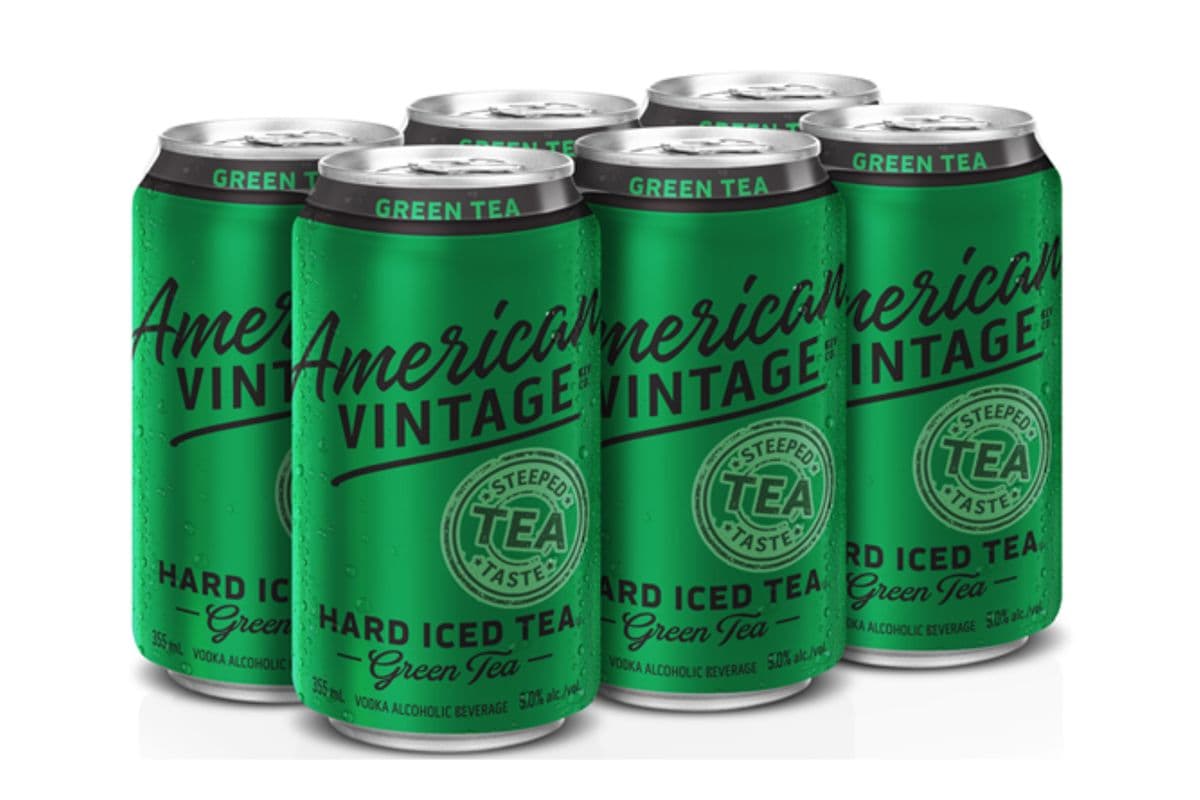 American Vintage Hard Iced Green tea (6 Cans) (1 x 355ML)