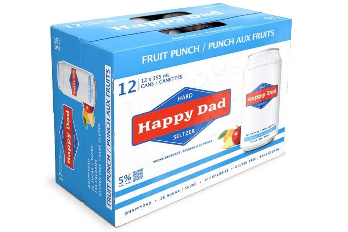 HAPPY DAD HARD SELTZER FRUIT PUNCH (12 x 355 ML)