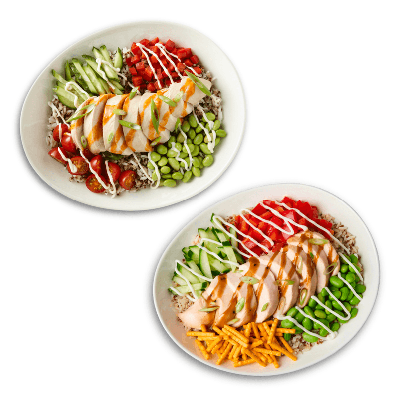 Bol repas avec la sauce et la protéine de votre choix / Meal bowl with the sauce and protein of your choice