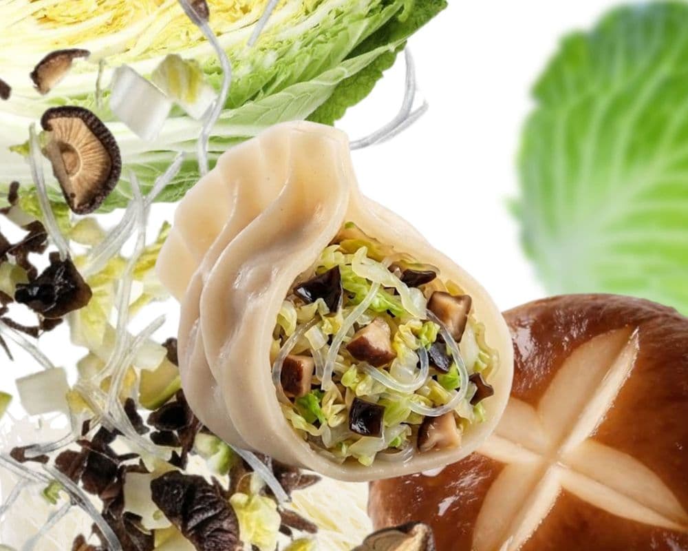 13.Cabbage,Mushroom & Vermicelli Dumpling / Chou, champignons & vermicelles Dumpling