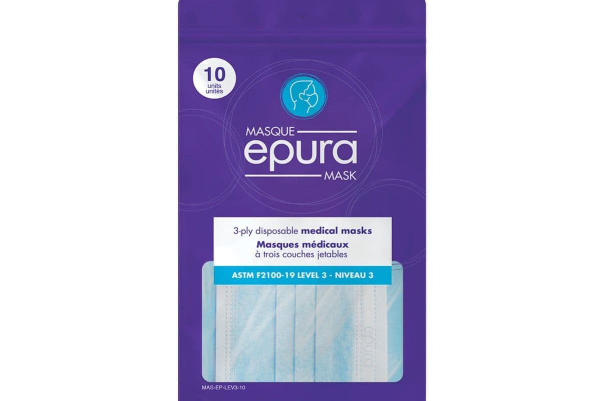 Epura 3-ply Disposable Medical Masks (ASTM F2100-19 Level 3) (10 count)