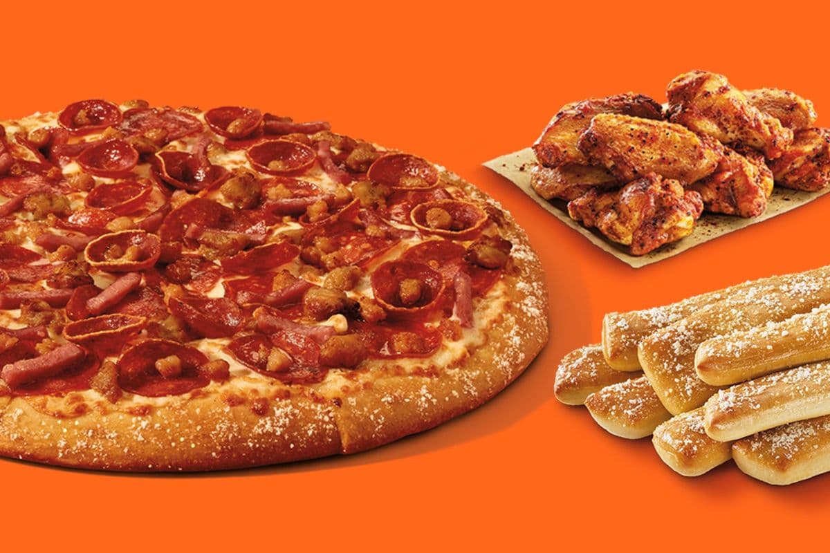 Game Day Large Bundle - Large 3 Meat Feast Pizza, Caesar Wings, and Crazy Bread®