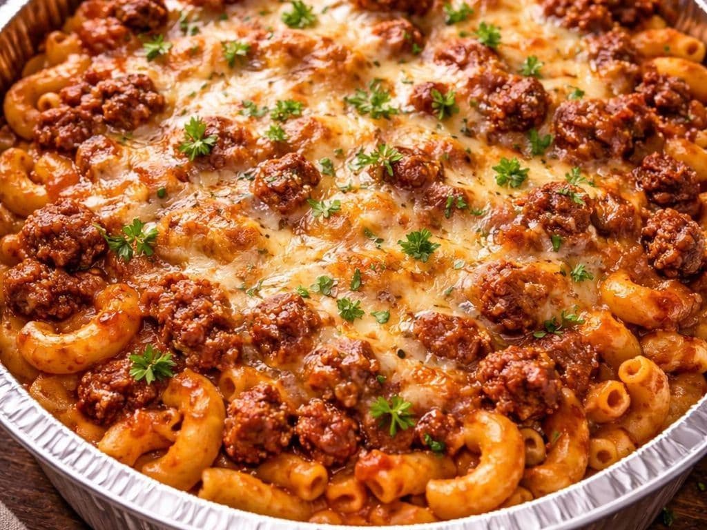 RIGATONI SAUCE VIANDE GRATINÉ