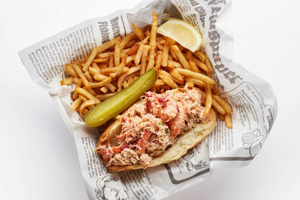 Lobster Roll with Fries or Salad